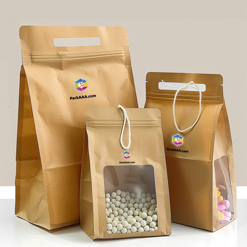 Custom Luxury Eco-Friendly Paper Bags with Clear Window – Personalized Packaging Solutions