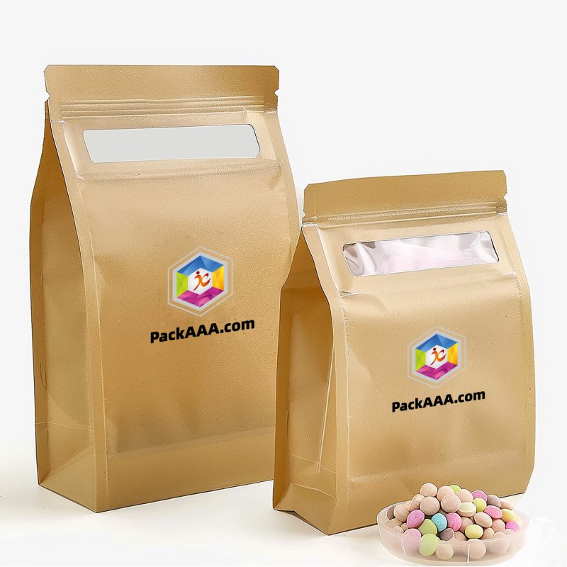 Custom Luxury Eco-Friendly Paper Bags With Clear Window – Personalized Packaging Solutions