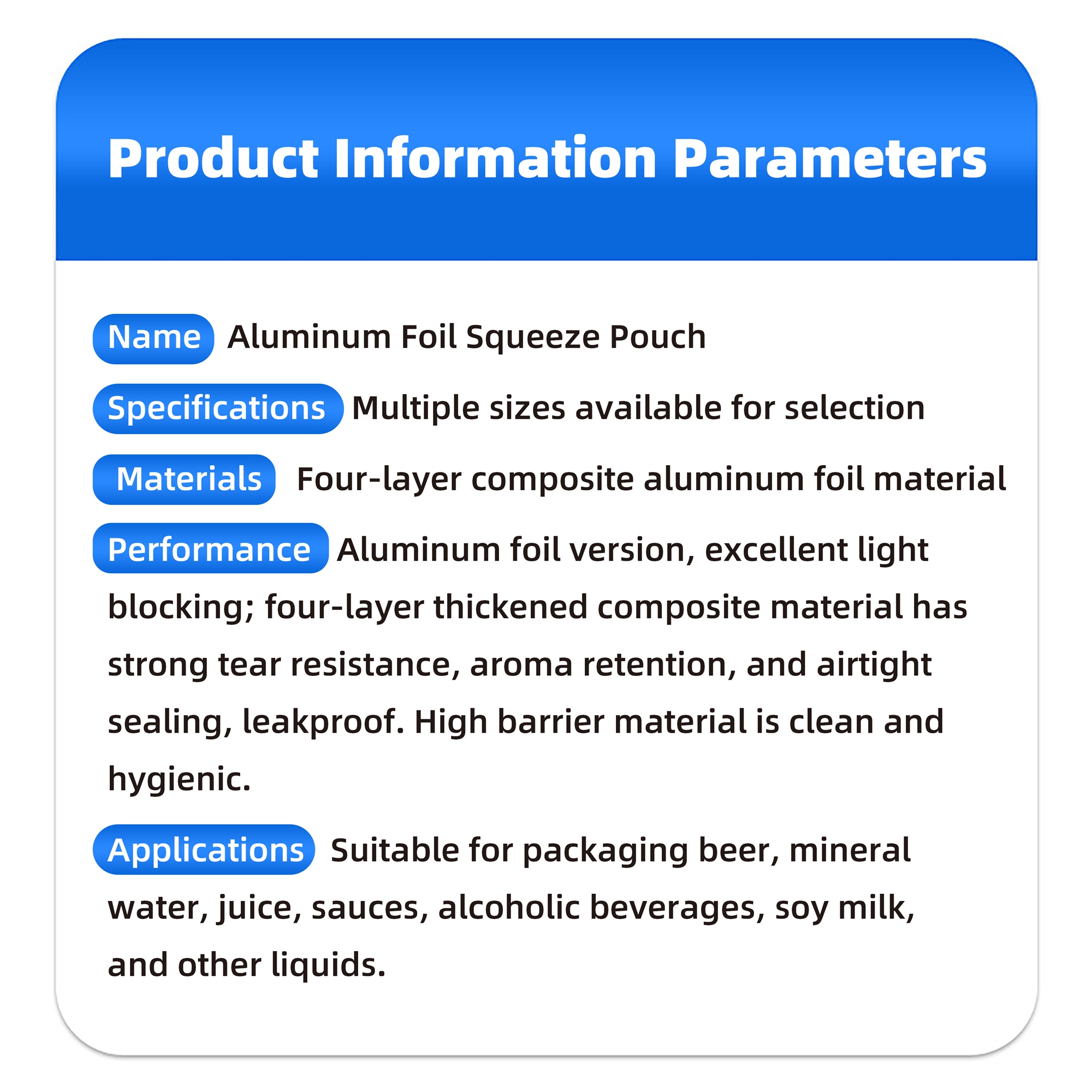 3 10 - Special-Shaped Aluminum Foil Spout Bags for Beverage & Food Packaging - Portable Self-Supporting Beer Bags