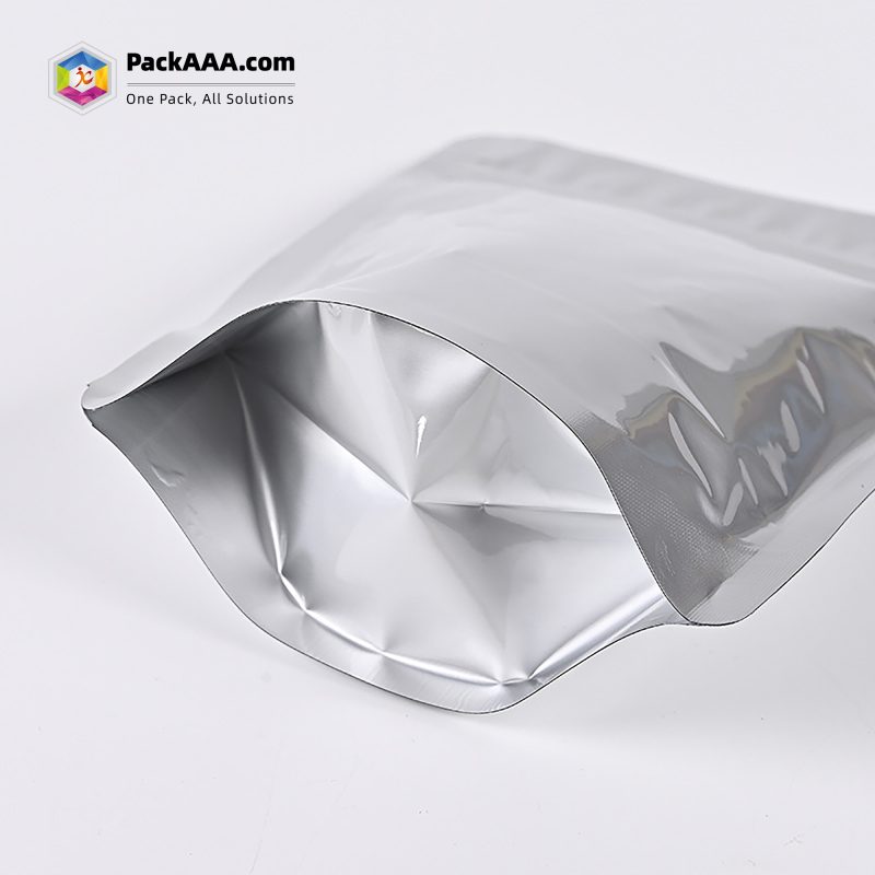 Custom Thickened Aluminum Foil Ziplock Bags | Self-Supporting 3-Side Sealed Food Packaging For Snacks & Tea