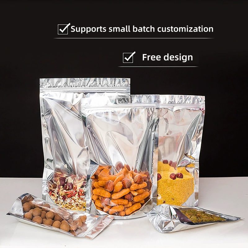 Translucent Aluminum-Plated Zipper Seal Bags – Durable & Stylish Storage Solutions