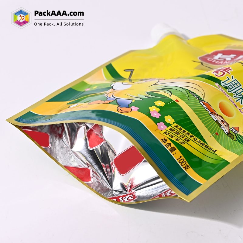 Custom Foil Juice Pouches With Spouts | Premium Seasoning & Beverage Bags Manufacturer