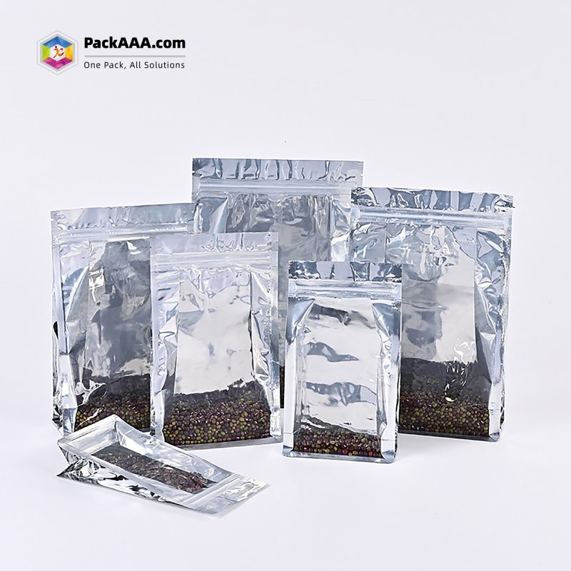 Eight-Side Sealed Window Aluminum-Plated Ziplock Bag