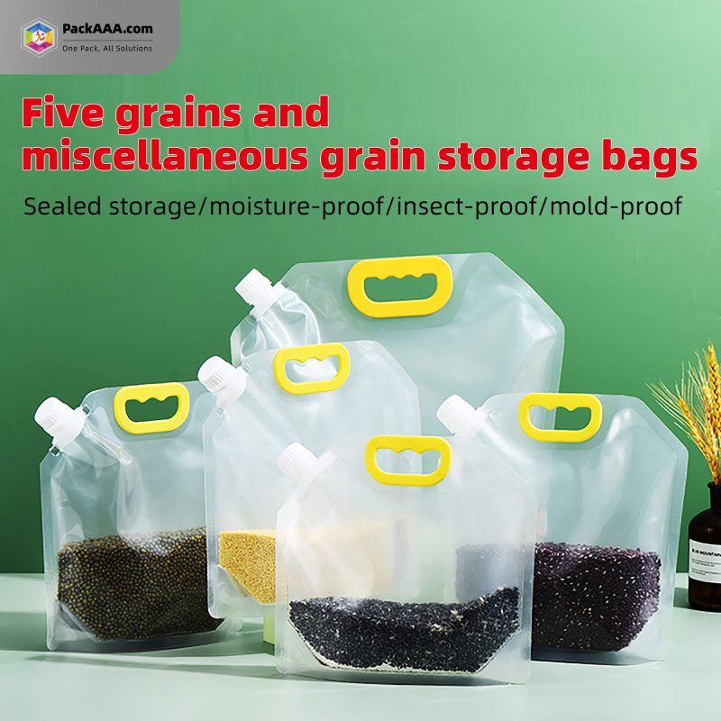 Transparent Self-Supporting Grain Storage Spout Bag – Large Diameter For Efficient Grain Handling