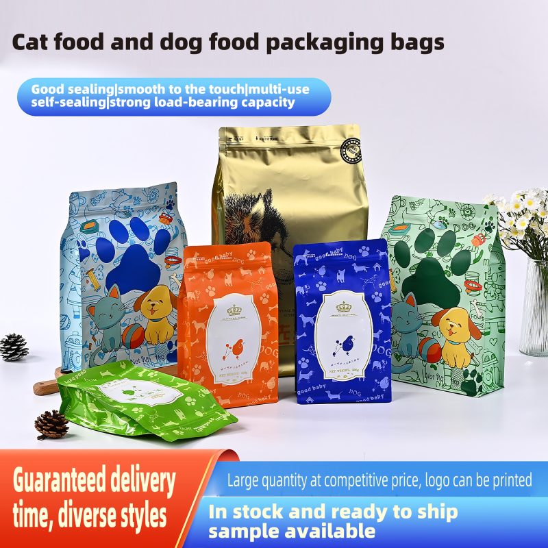 Moisture-Proof Eight-Side Sealed Pet Food Bags | Self-Supporting Cat & Dog Packaging