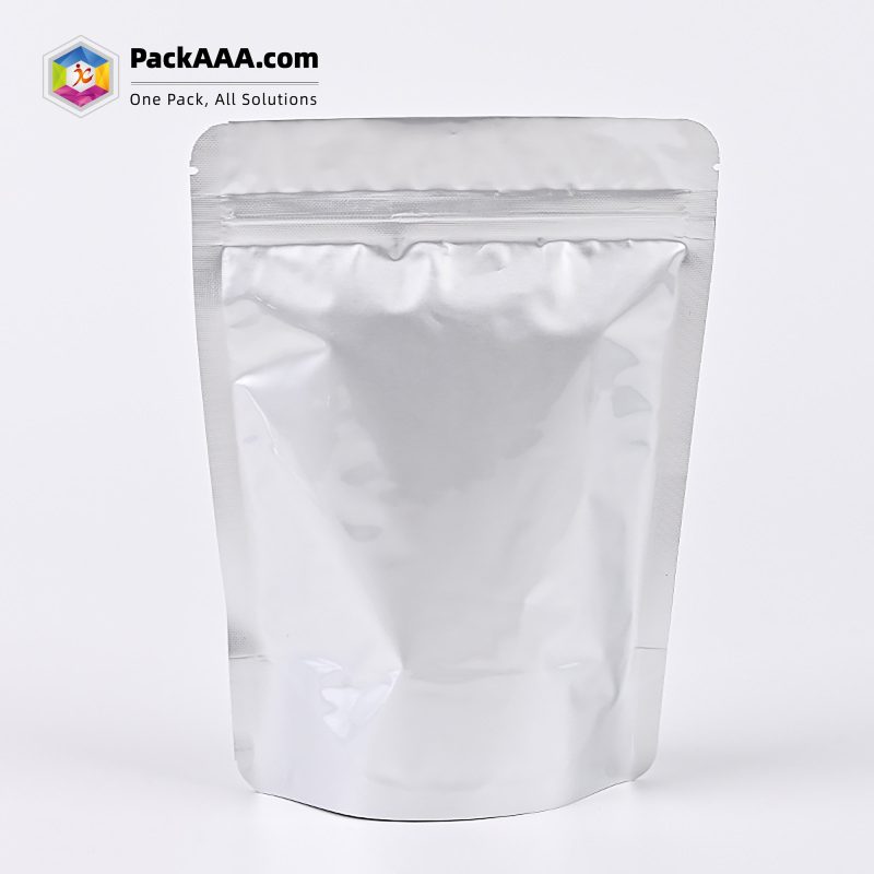 Custom Thickened Aluminum Foil Ziplock Bags | Self-Supporting 3-Side Sealed Food Packaging For Snacks & Tea