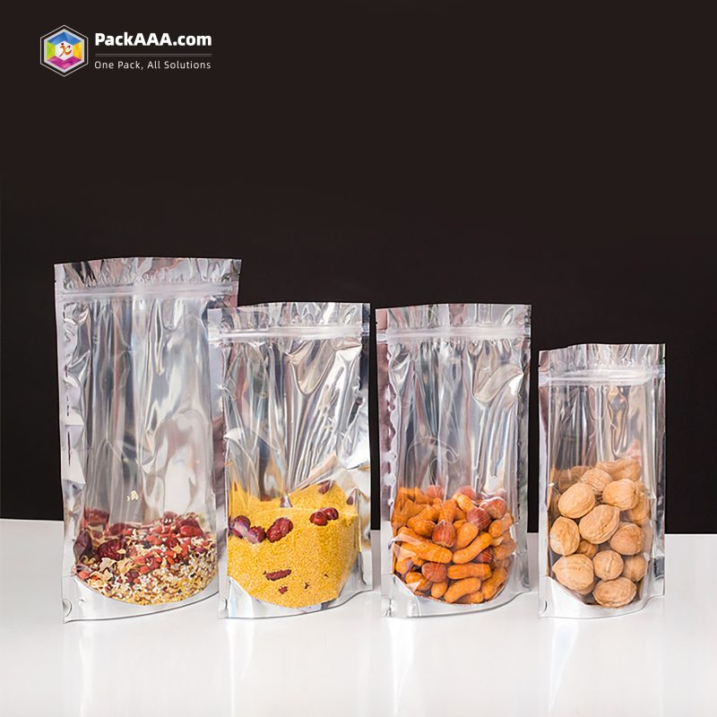 Translucent Aluminum-Plated Zipper Seal Bags – Durable & Stylish Storage Solutions